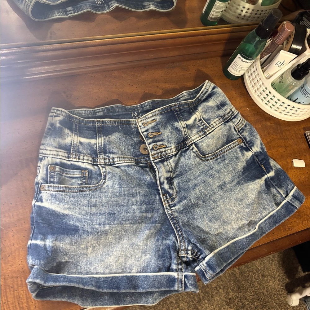 NOBO Blue Tie-Dye Jean Shorts